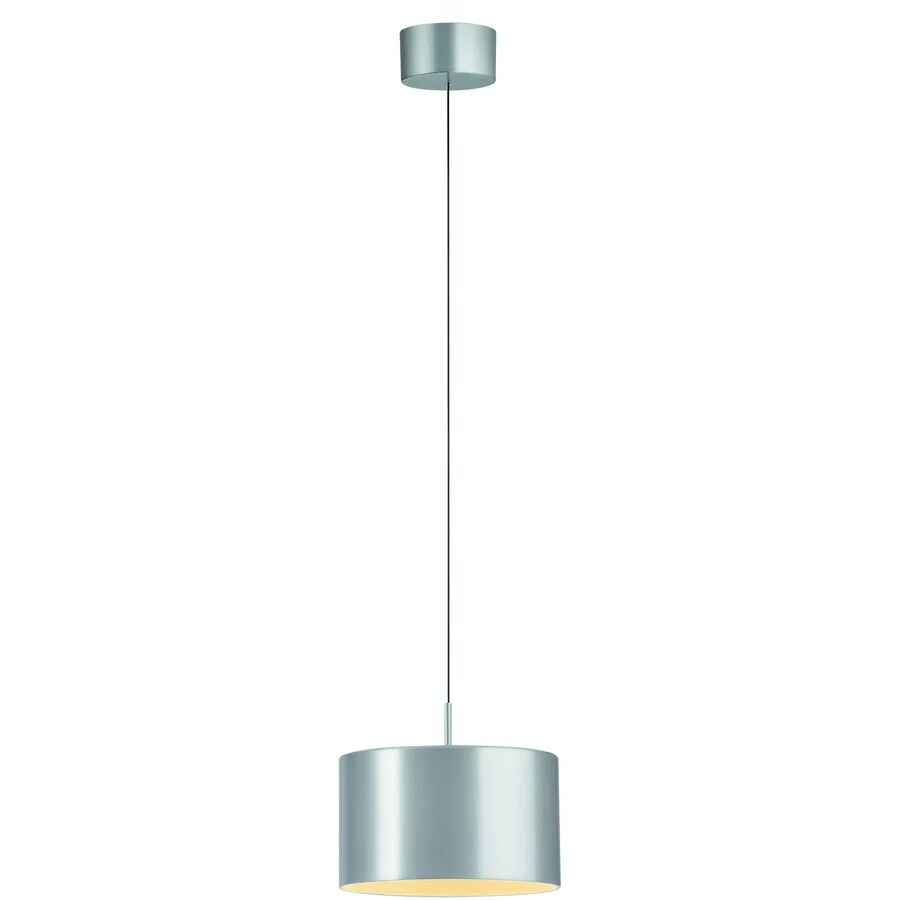 Designer-Pendellampe Bankamp Grand Metal aluminium matt dimmbar D 16 cm - Farbe: Alu matt - LED - Lichtfarbe: Extra warmweiss - Material: