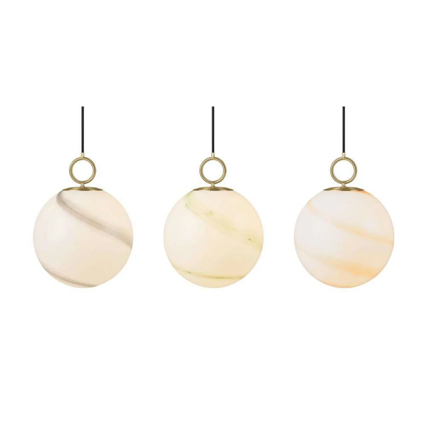 Stockholm Pendelleuchte Ø30 Marble Grey - Halo Design - Wohnzimmer - Glas