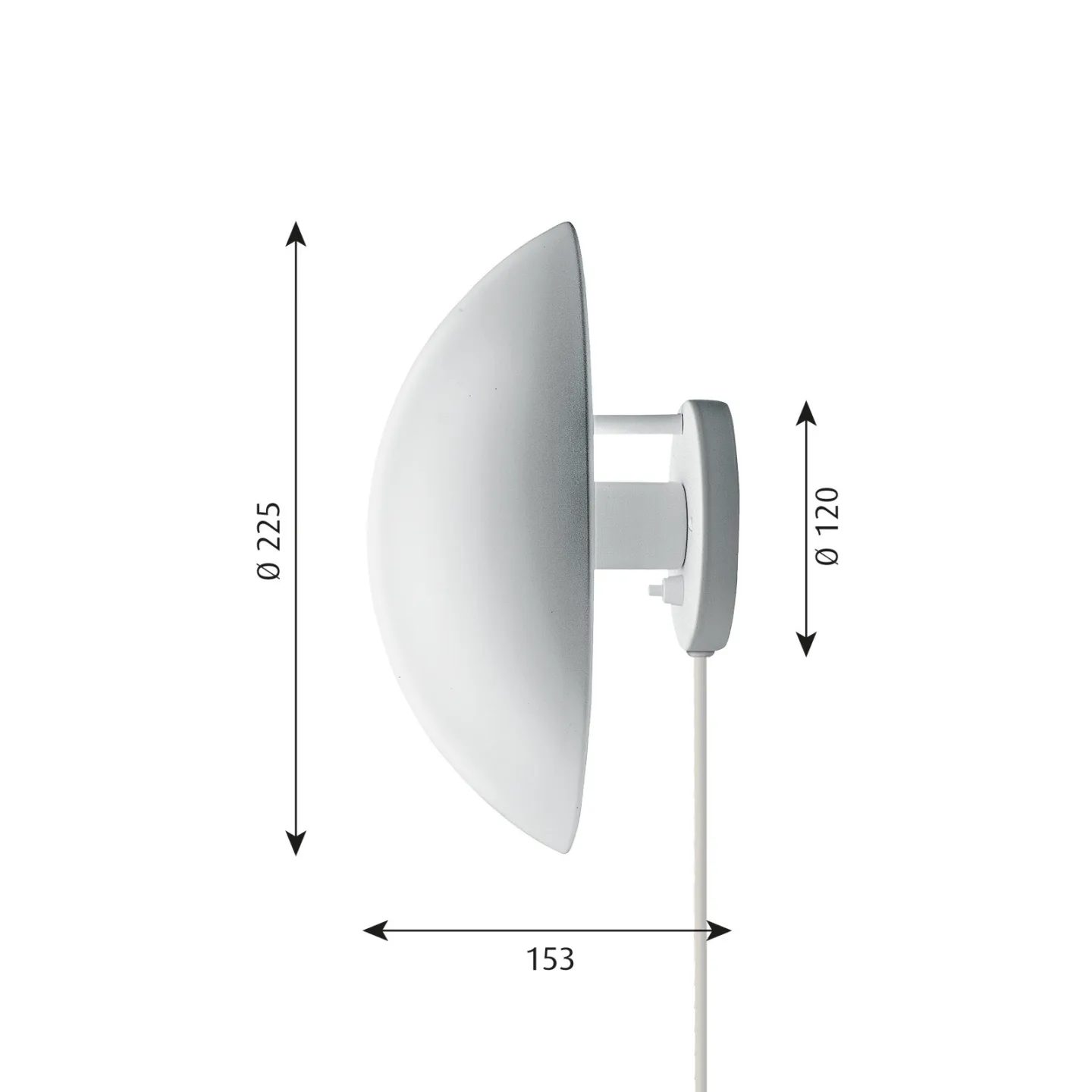 Louis Poulsen PH Hat Wandleuchte Ø22,5cm Weiß