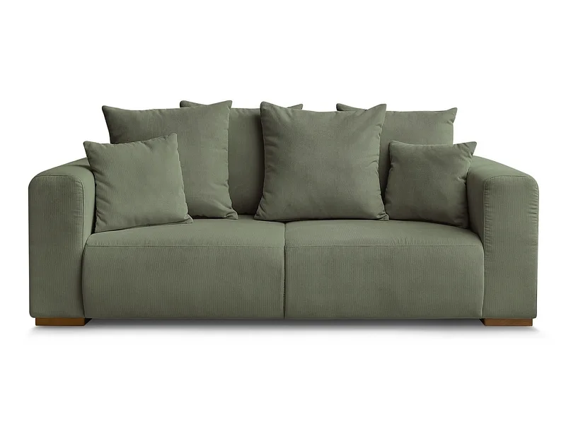 2er Sofa BOBOCHIC SIDONIE Cord-Stoff grün