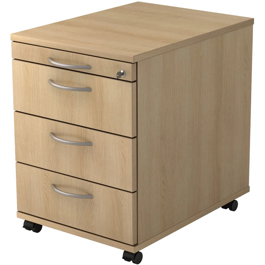 Rollcontainer Office eiche Holzwerkstoff B 42.8 H 59 cm