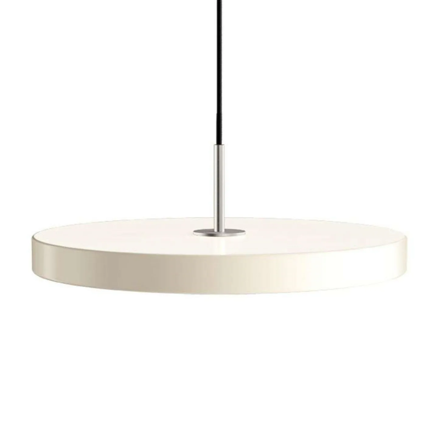 Asteria Pendel Medium Pearl White/Steel - UMAGE - Stue - Metal