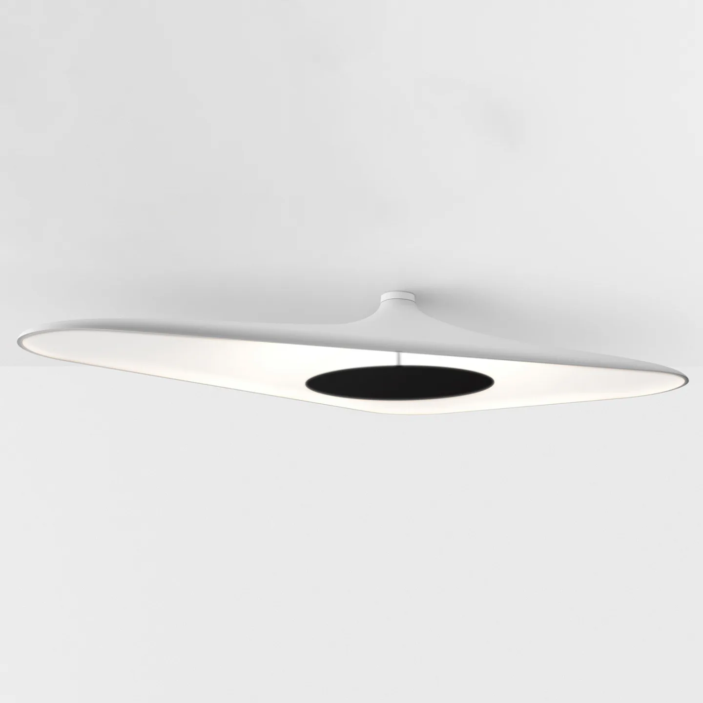 Soleil Noir Deckenleuchte H18,5 Weiß - Luceplan - Wohnzimmer - Design - Kunststoff - Mit Abstand