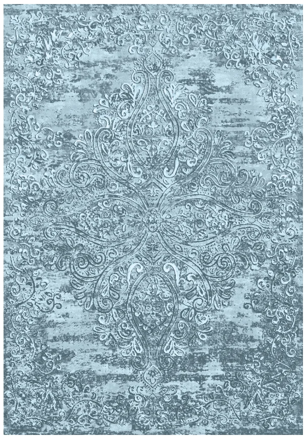 Wilton-teppe - Valenza (blå) (Størrelse: 200 x 280 cm)