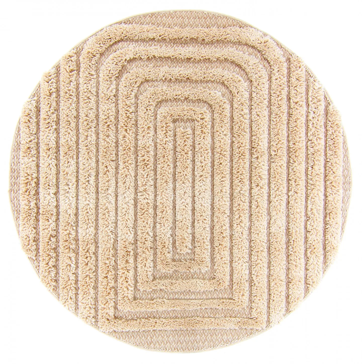 Runde tepper - Torres (beige) (Størrelse: Ø 240 cm)