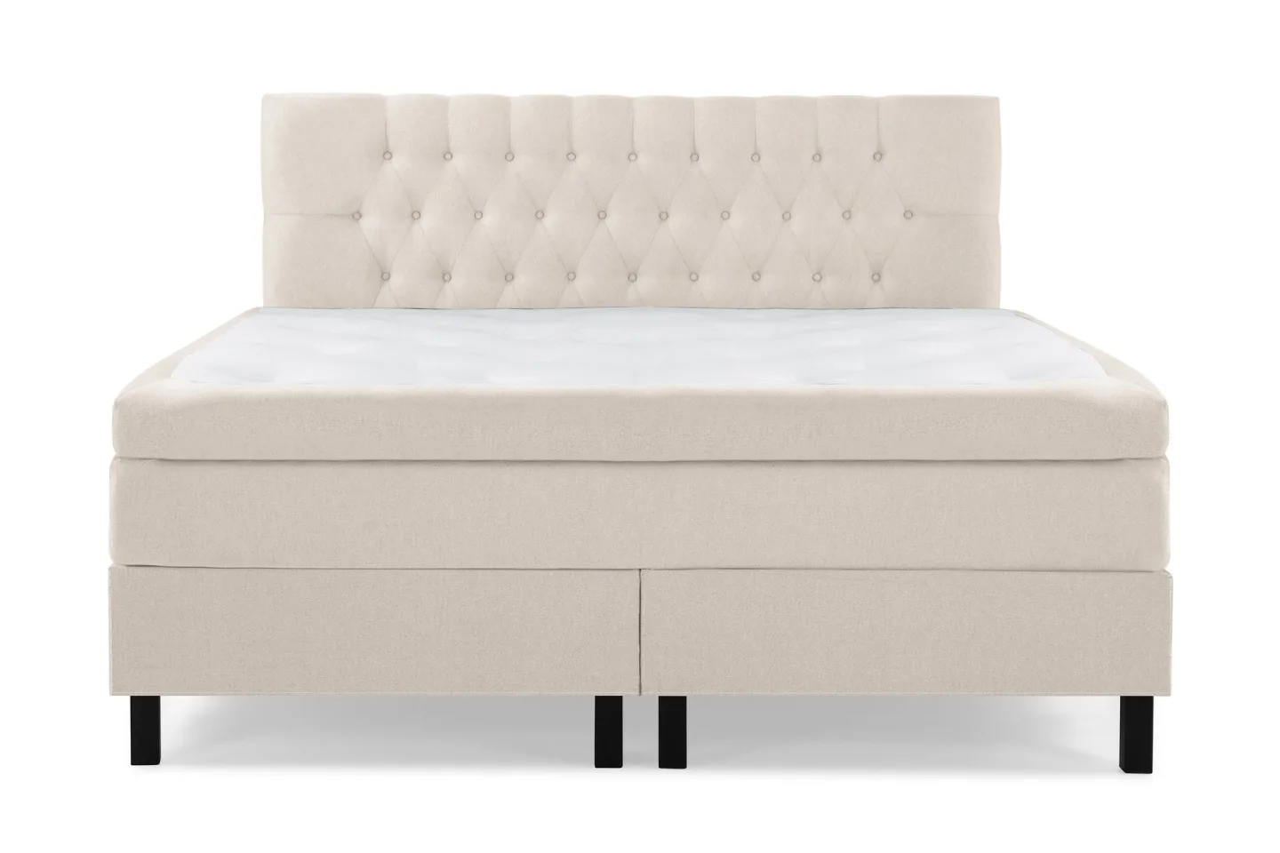 Lucky Komplett Sängpaket 160x200 Memory Diamant Sänggavel - Beige