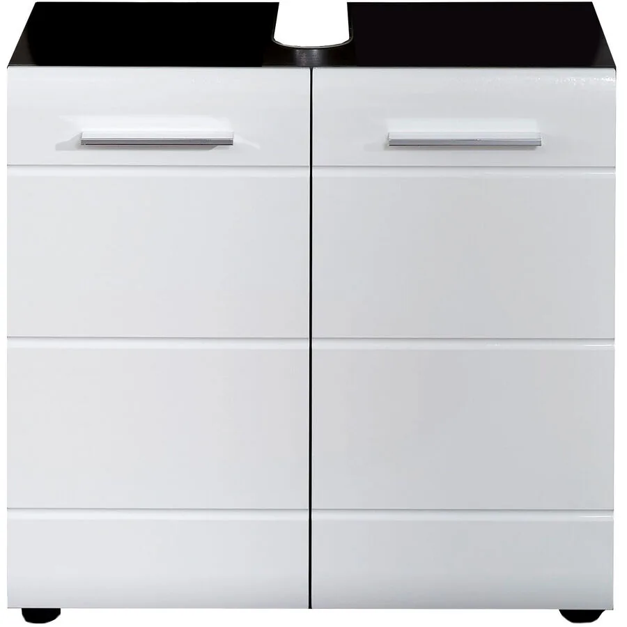 Waschbeckenunterschrank Haim weiss/grau Holzwerkstoff B 60 T 31 H 57 cm
