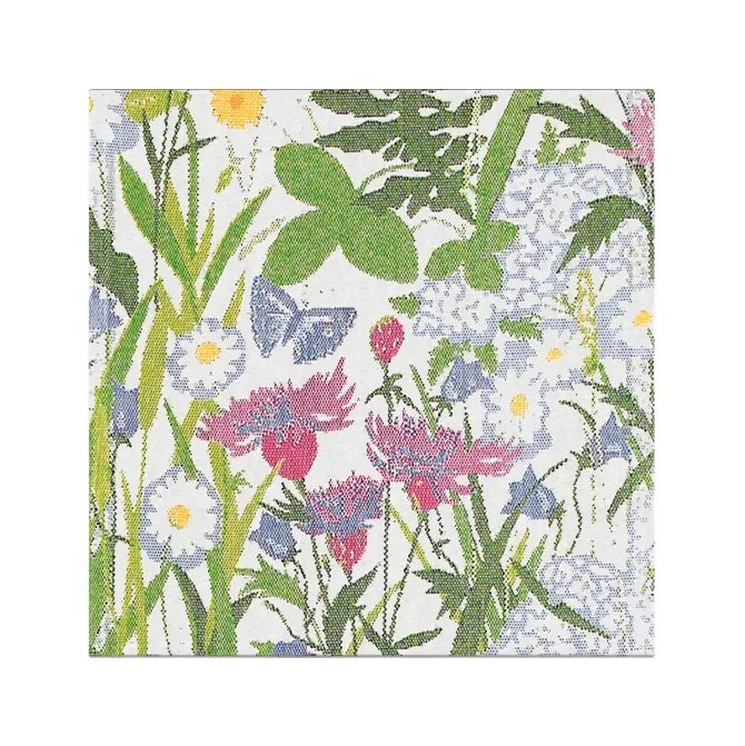 Ekelund Linneväveri Sommartid Stoffserviette 35 x 35cm Multi
