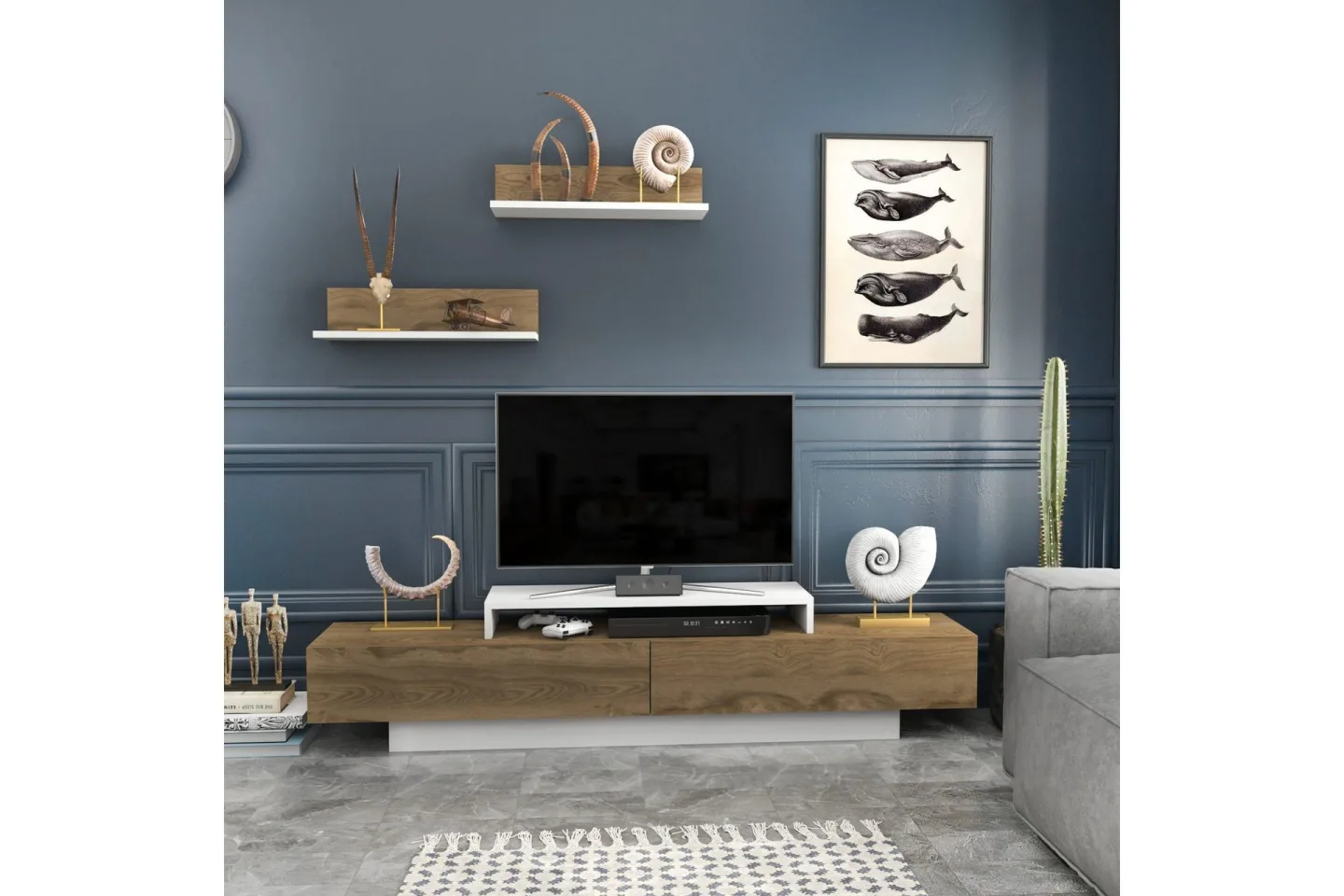 Rinorea Tv-möbelset 180x40 cm - Vit