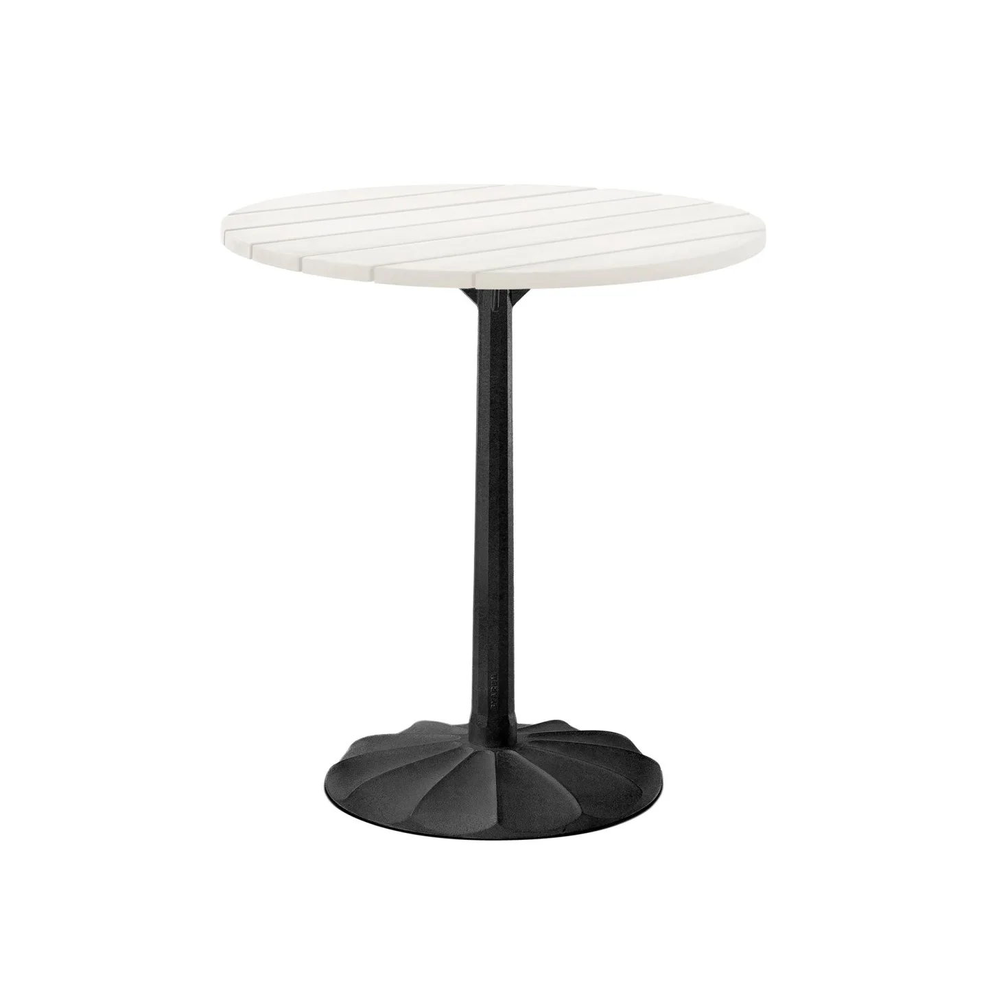 Byarums Bruk - Bord Uppsala Ø 70 Vitlackerad Furu/Svartlackerad Aluminium - Småbord och sidobord utomhus - Björn Alge - Svart - Metall