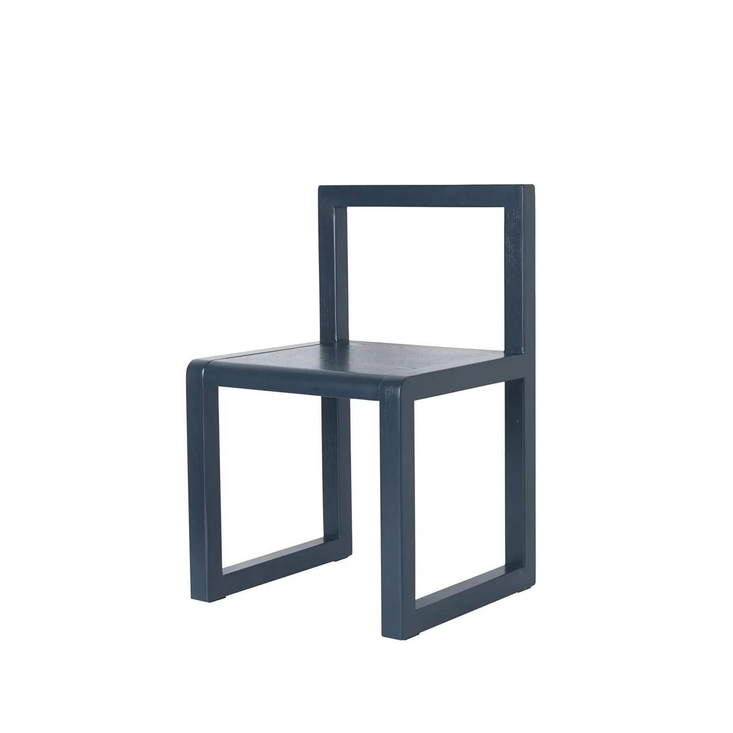 Ferm Living Little Architecht Kinderstuhl Dark blue, Eschenfurnier