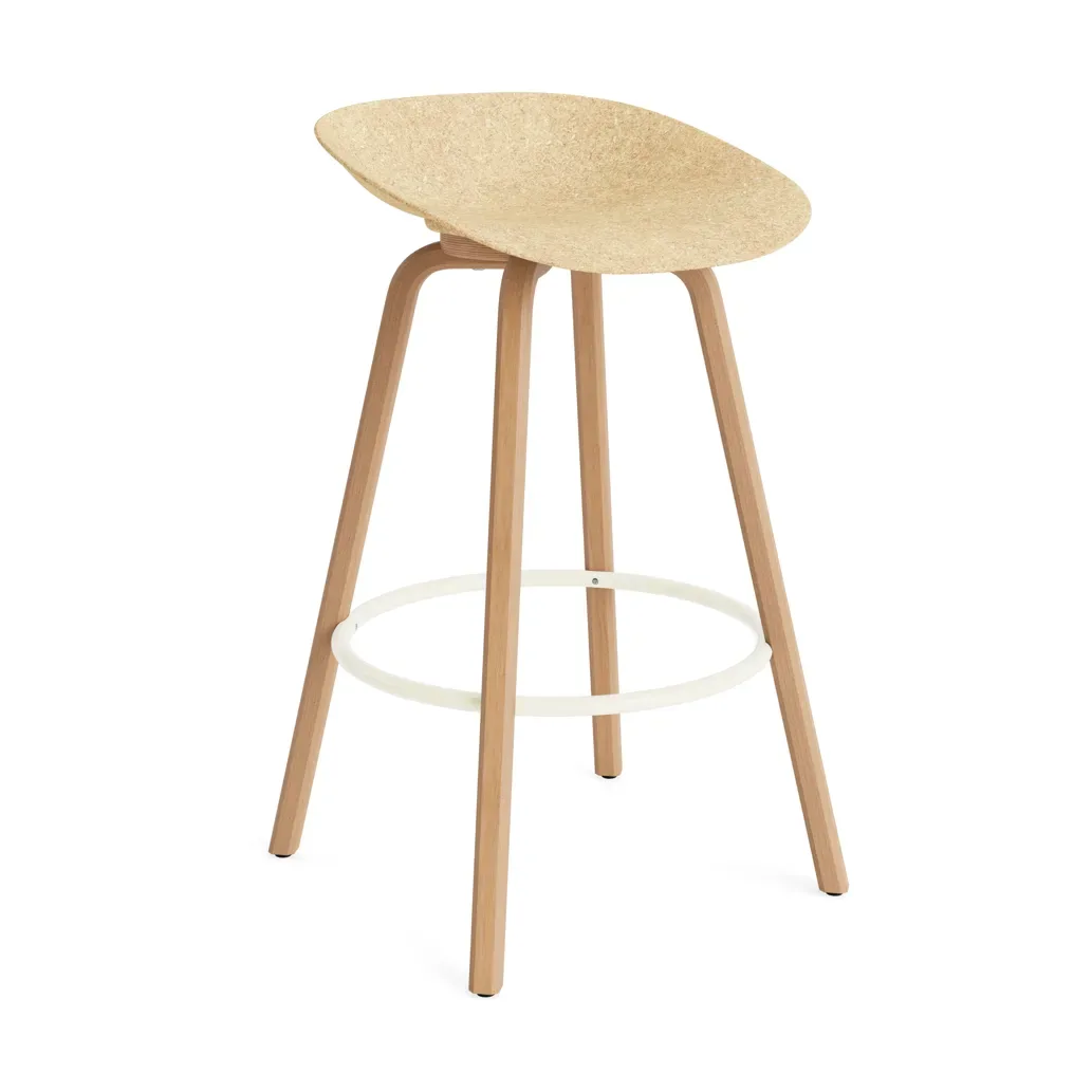 Normann Copenhagen Mat Barstool Barhocker 75 cm Hemp-beech-cream steel