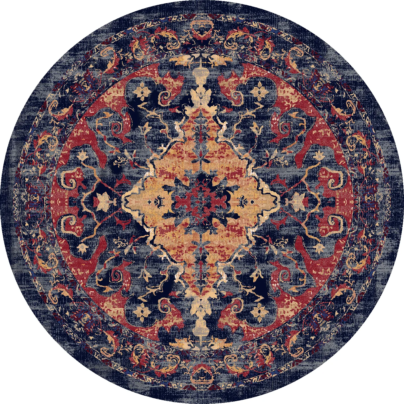 Rundt teppe - Tabarka (multi) (Størrelse: Ø 120 cm)