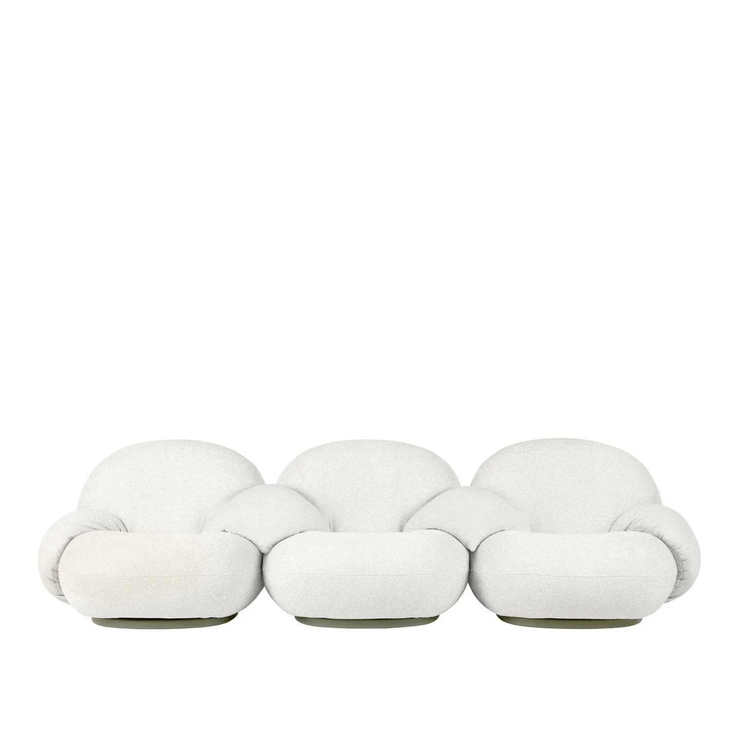 Gubi - Pacha Outdoor Sofa - Fully Upholstered, 3-seater with armrests incl middle armrests, PG. B Limonta Lorkey 40 - Soffor utomhus - Pierre Paulin - Textilmaterial