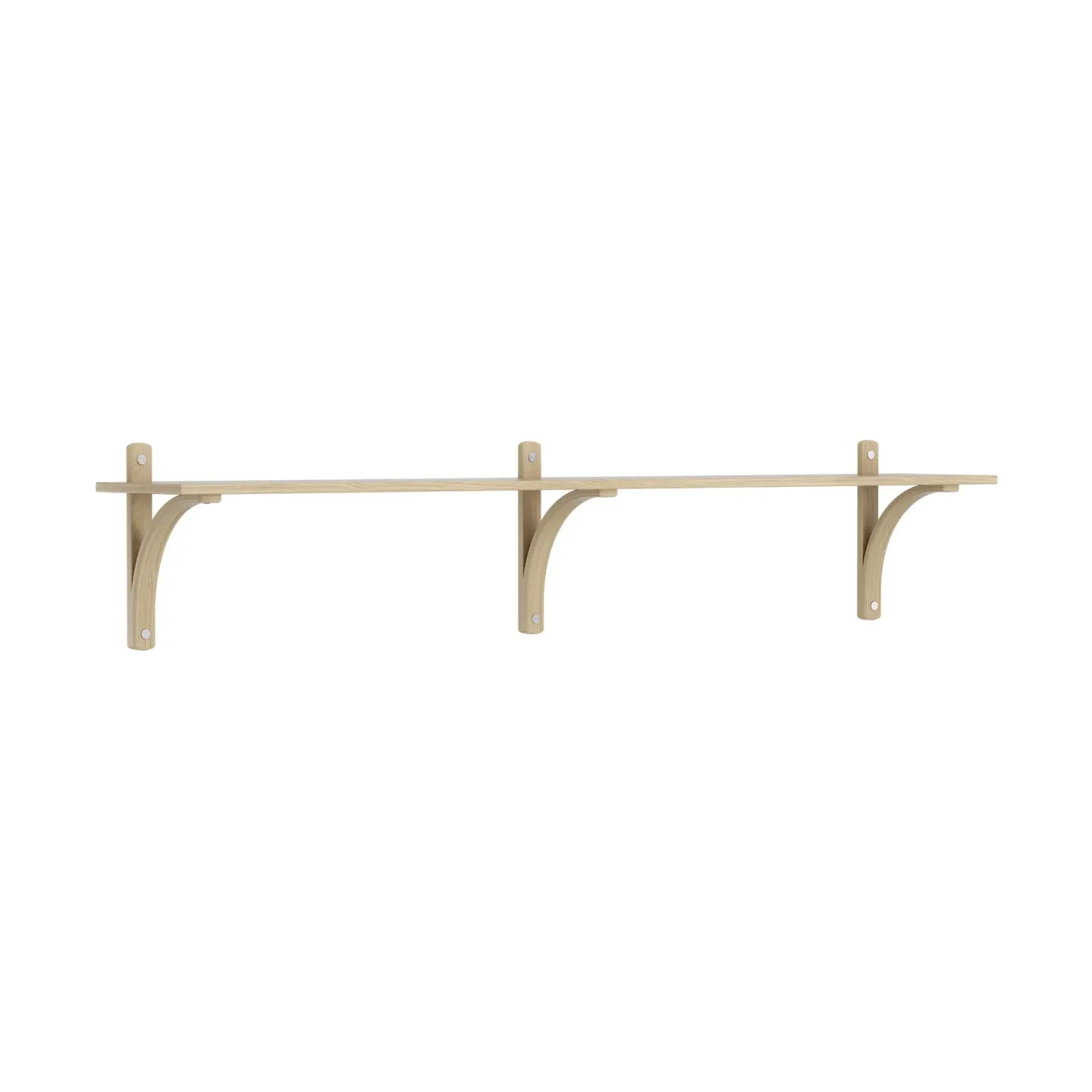 Swedese Levi Regal 1 Fachboden Naturlackierte Eiche-Aluminium, 180 cm