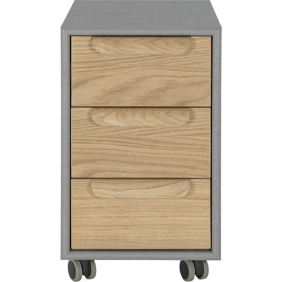 Rollcontainer Majan hellgrau MDF B 32 H 56 cm