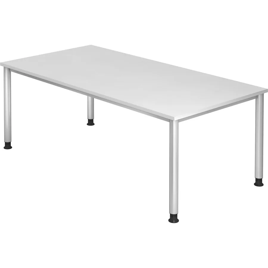 Schreibtisch Office Weiss Holz 200 cm - Material: Holzwerkstoff