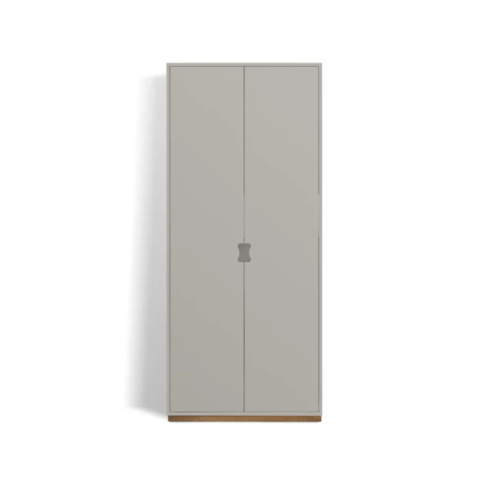 Asplund Snö F högskåp light grey, eksockel, dj.42 cm