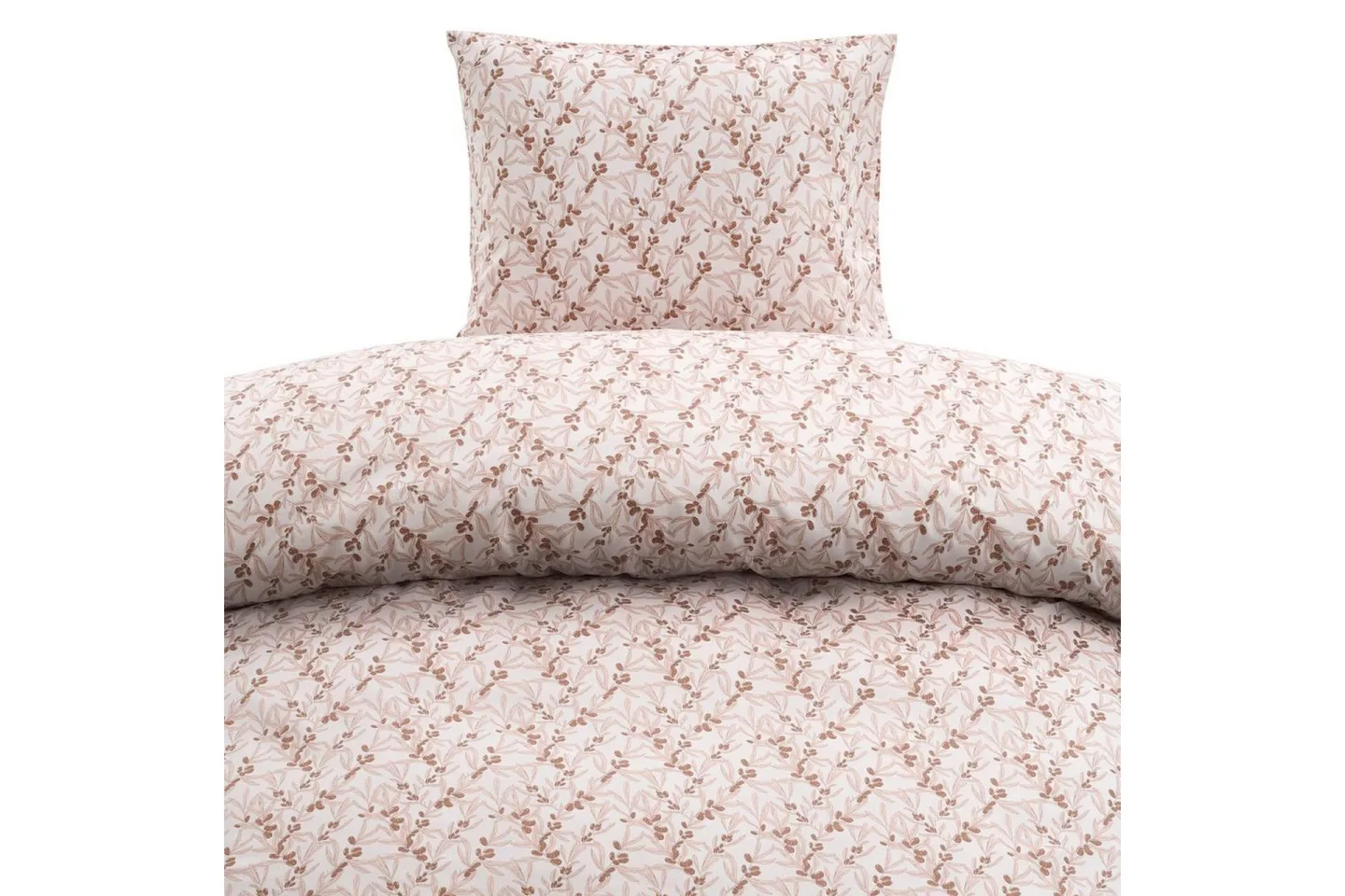 Påslakanset Enkelsäng 2-Dels Havtorn Peach - Brun