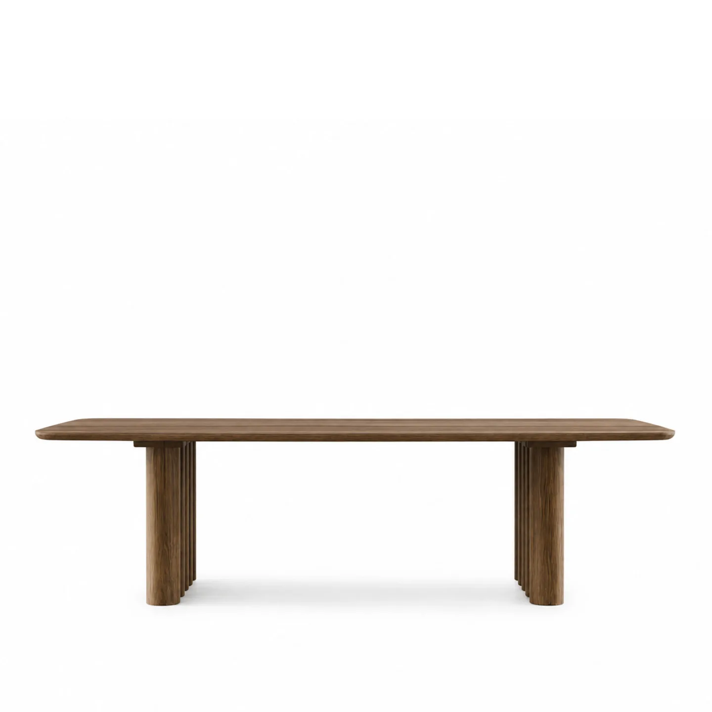 Dk3 - Plush Table Rectangular 30mm tabletop 130mm legs L240 x W100 x H72 cm Max 2 extension leaves Smoked oak - oil - Matbord - Brun