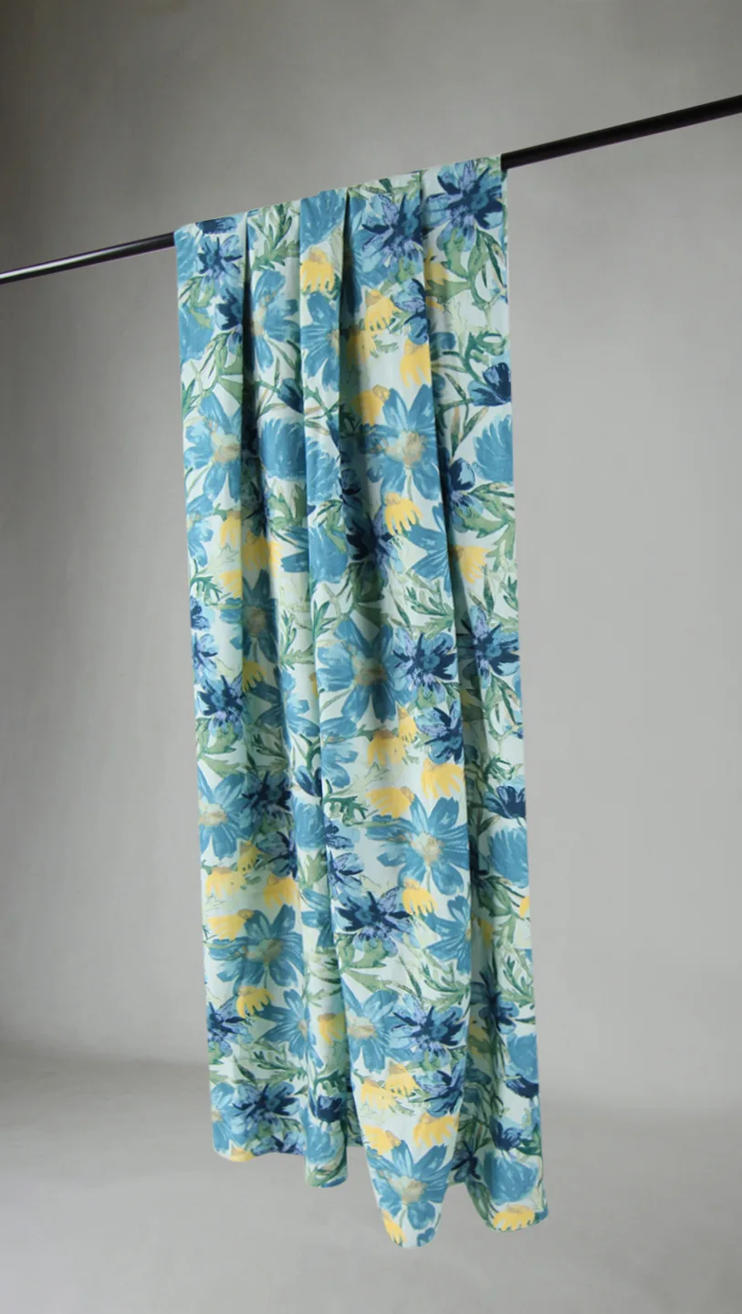 Gardiner - Bomullsgardin Cutie (blå) (Størrelse: 140 x 300 cm)