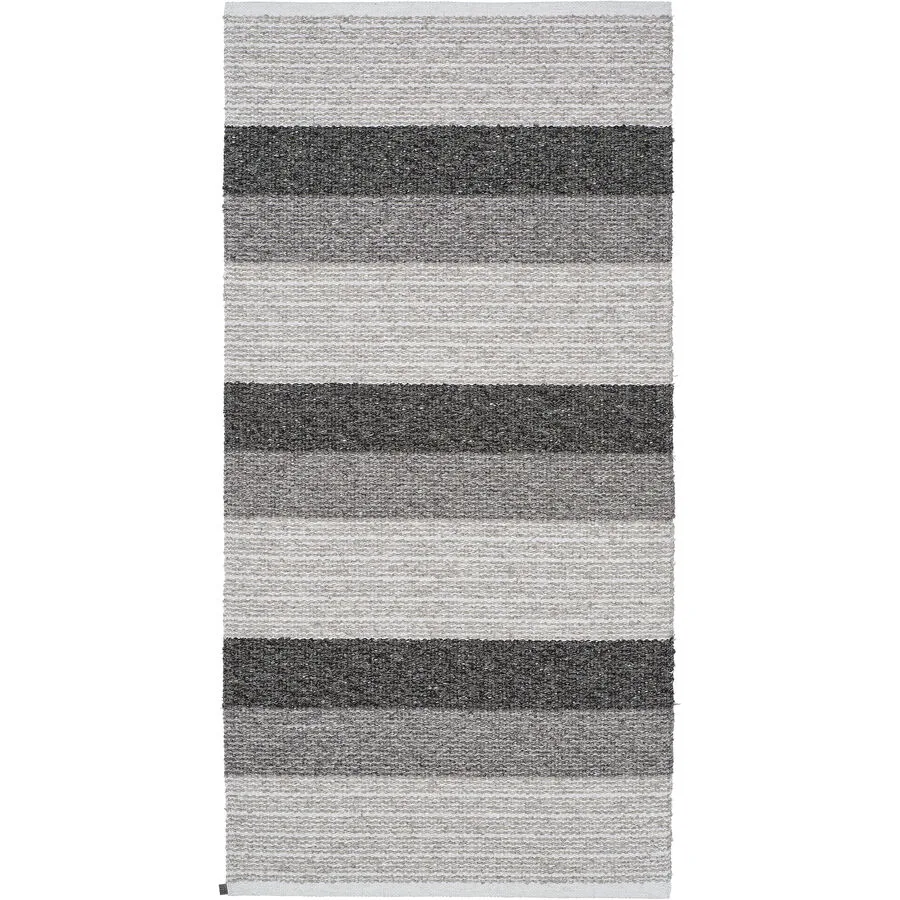 HORREDSMATTAN Teppich Myra graphite Streifen Mischgewebe 70 x 260 cm