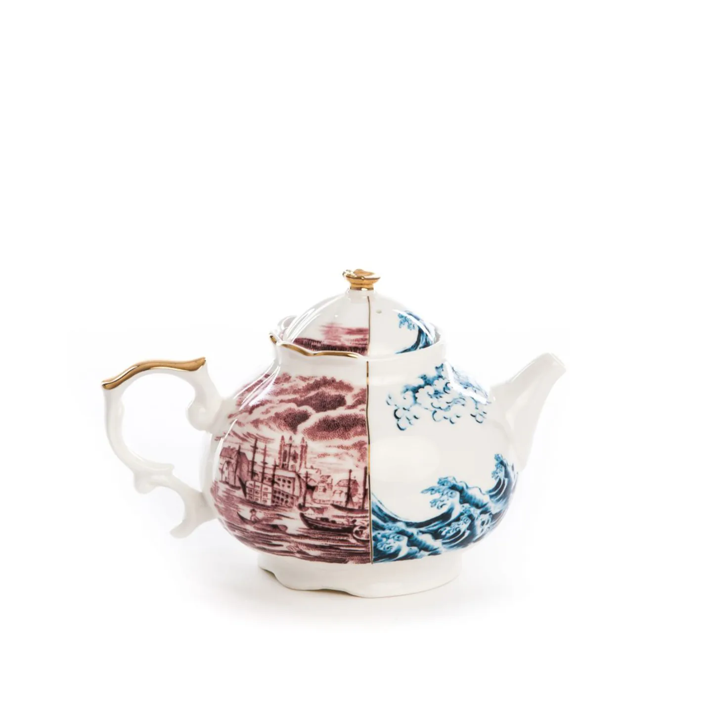 Seletti - Hybrid-Smeraldina Porcelain Teapot Ø 15 cm H 13 cm - Tekannor - Ctrlzak - Porslin