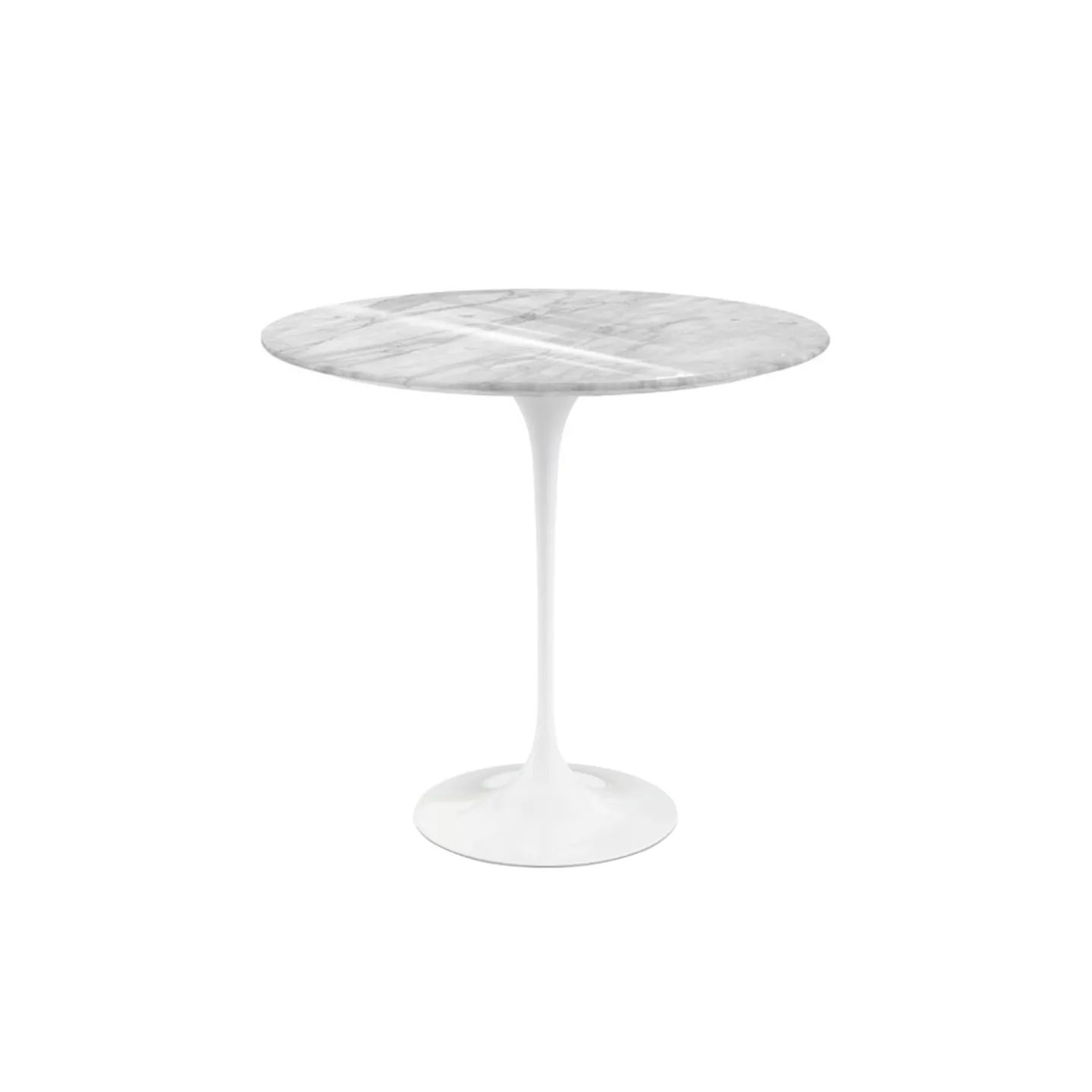 Knoll - Saarinen Oval Table - Småbord, Vitt underrede, skiva i matt Statuarietto marmor - Sidobord - Eero Saarinen - Svart - Metall/Trä