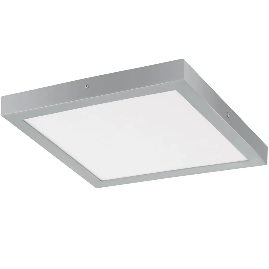 Eglo Deckenlampe Fueva 1 Silber/Weiss Aluminium/Kunststoff 40 cm 3 cm - LED - Lichtfarbe: Warmweiss - LED Energiesparlampen