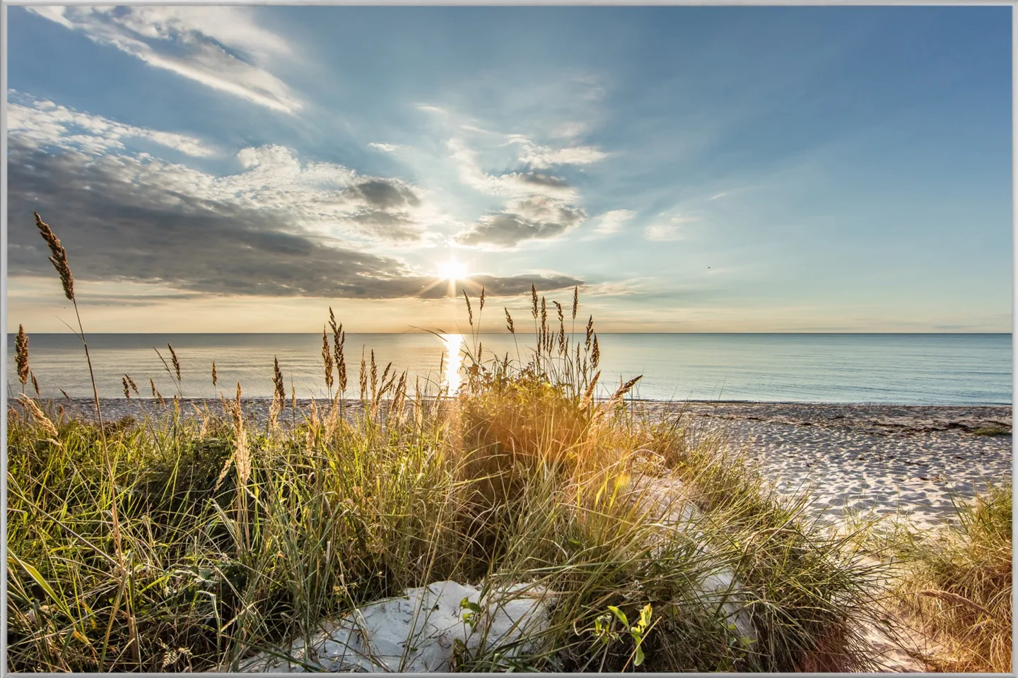 image LAND Bild mit Rahmen Sonnenuntergang am Meer | Schubiger Möbel
