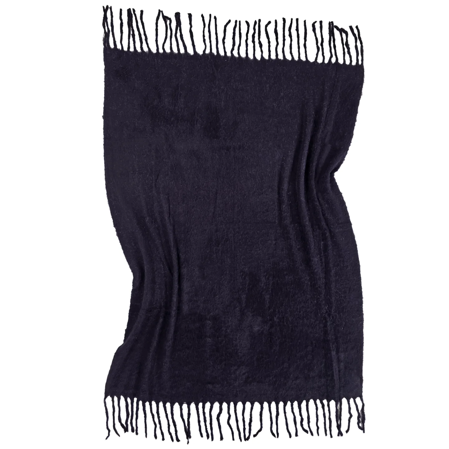 Pledd - Pledd i ullblanding - Samantha (svart) (Størrelse: 130 x 170 cm)