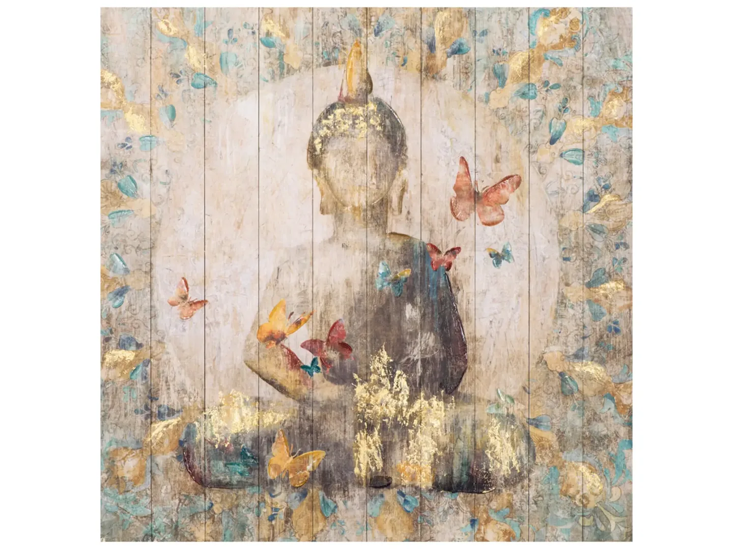 image LAND Bild Buddha mit Schmetterlingen | Schubiger Möbel