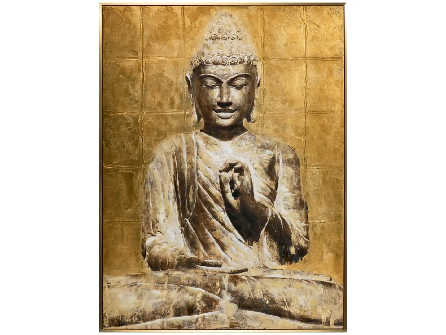 image LAND Bild Goldener Buddha 2 Gelb | Schubiger Möbel