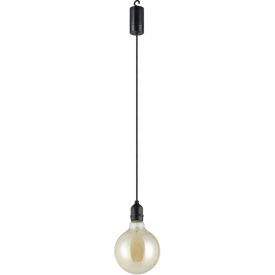 Eglo Pendellampe Vignanello Schwarz Kunststoff 19.5 cm - LED - Lichtfarbe: Extra warmweiss - LED Energiesparlampen