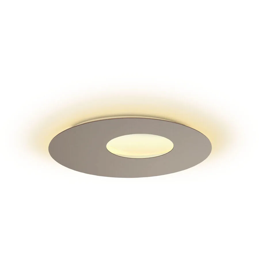 Escale Deckenlampe Blade Braun/Grau Aluminium 59 cm 3.5 cm - Farbe: taupe - LED - Lichtfarbe: Extra warmweiss - LED Energiesparlampen