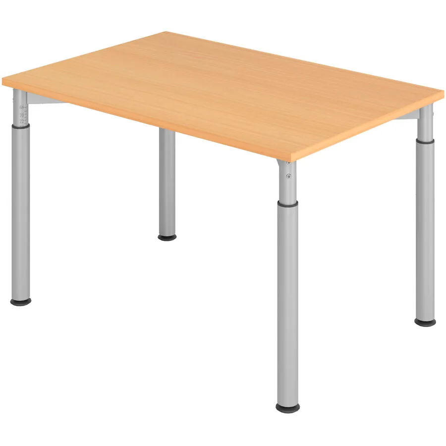 Schreibtisch Office buche Holzwerkstoff Höhenverstellbar B 120 T 80 cm