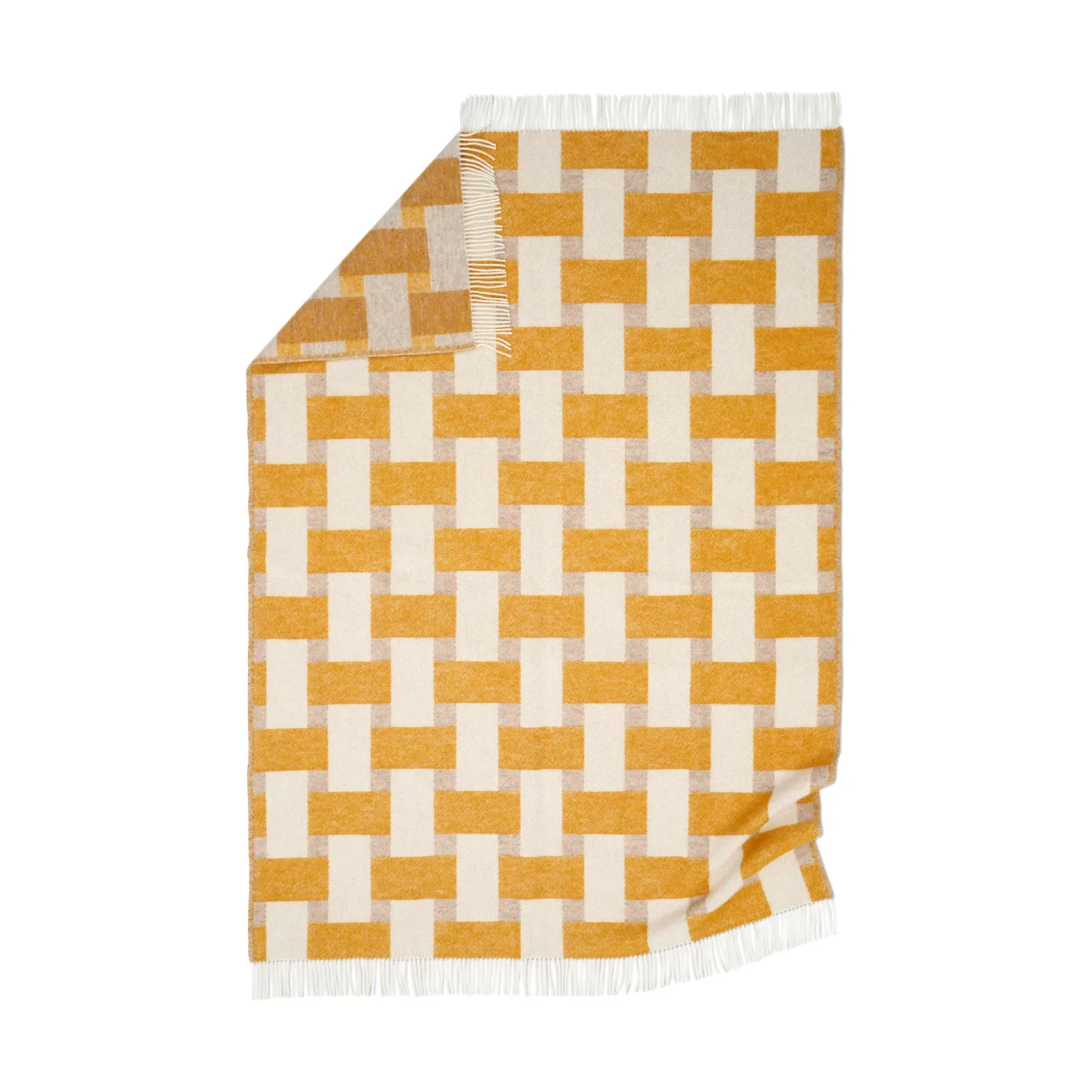 Pläd weave gul