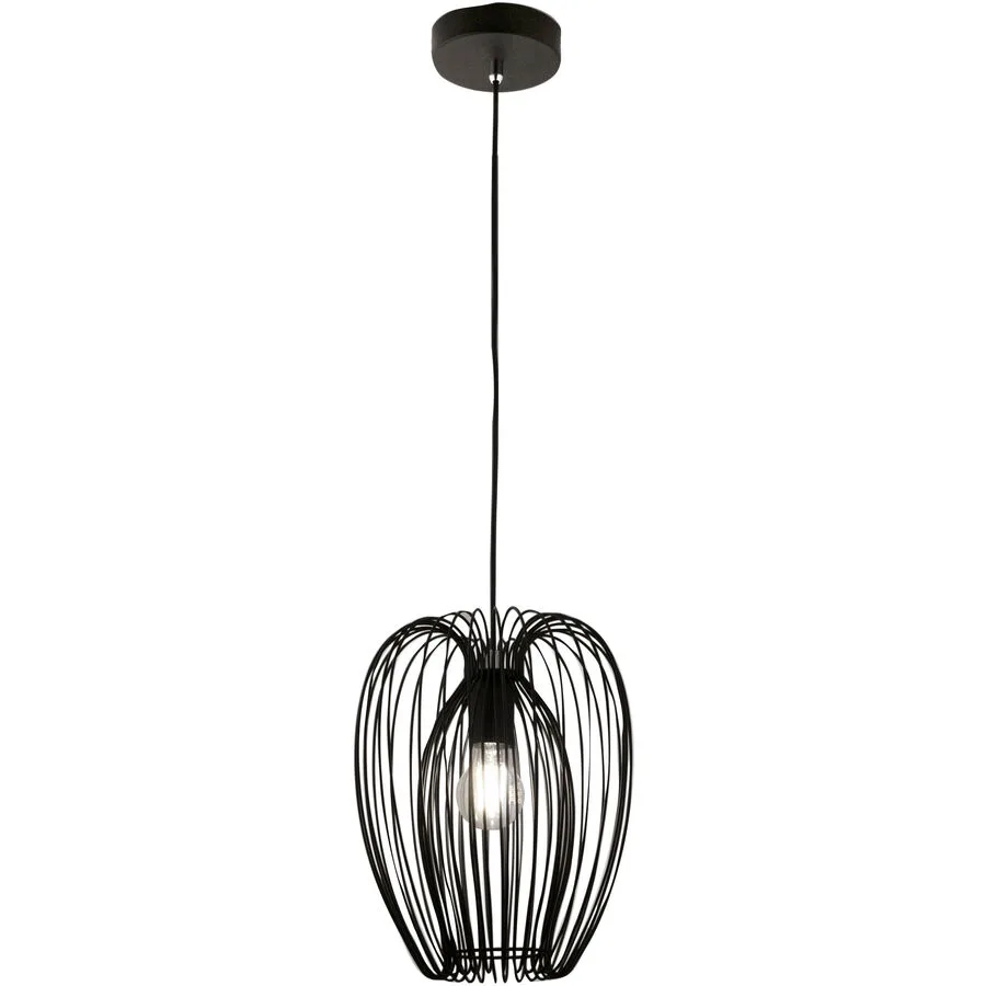 Pendellampe Aruna Schwarz Metall 25 cm 200 cm