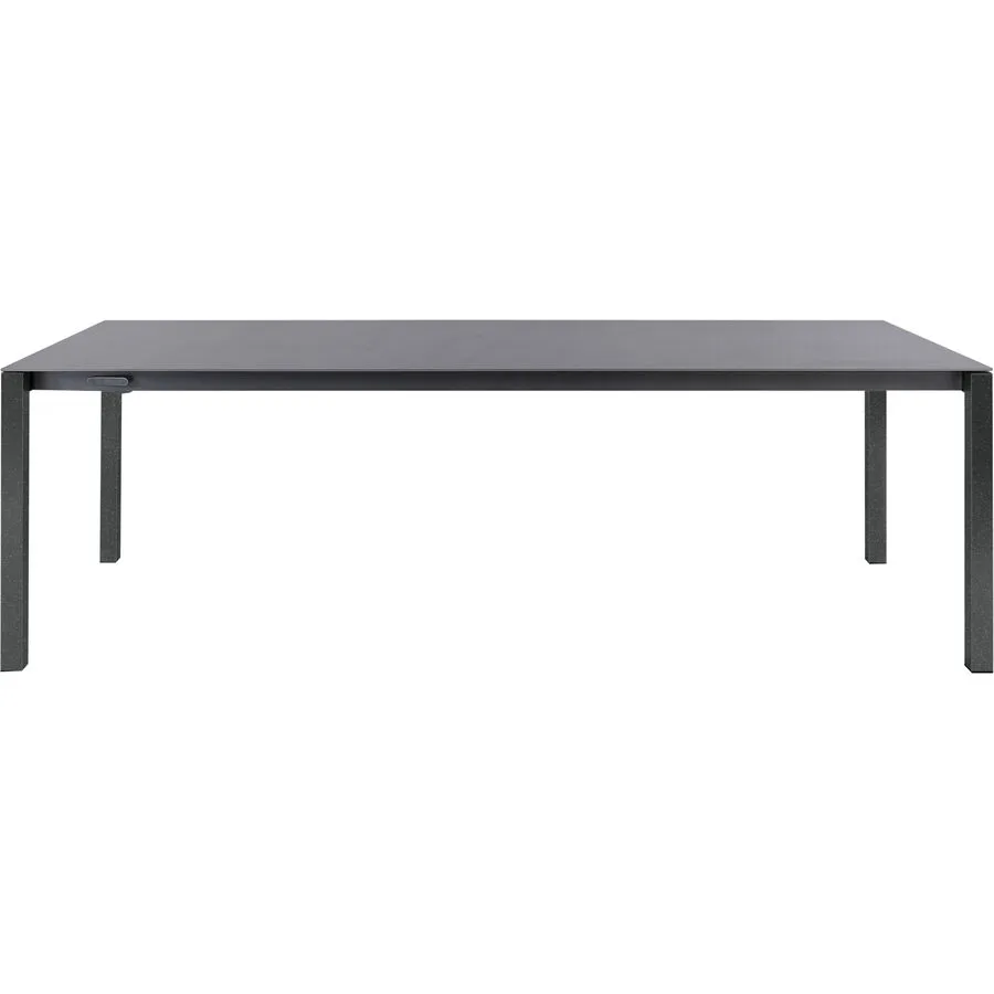 Gartentisch ausziehbar Campo Grande Keramik Beton dunkel 150x90 cm - Farbe: anthrazit / Beton dunkel - Material: Keramik/Stahl - Möbel Konfigurator:
