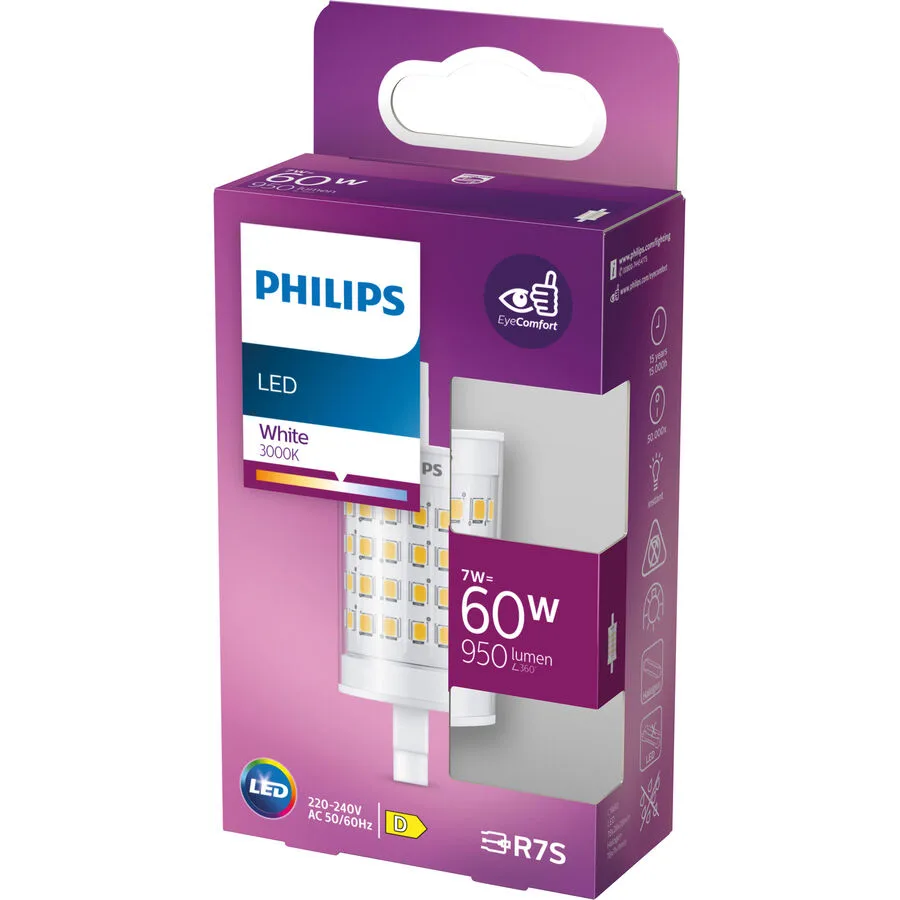 Leuchtmittel Philips Kunststoff R7s 7.5 W - Farbe: klar - LED - Lichtfarbe: Warmweiss - LED Leuchtmittel