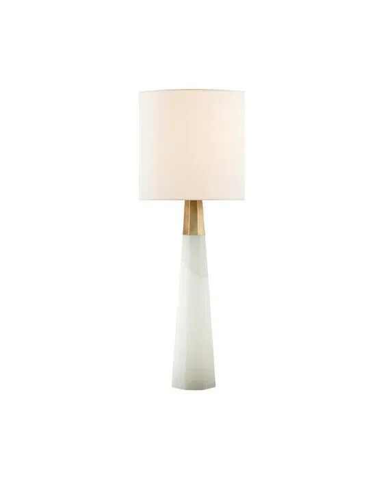 Olsen bordlampe alabast/antik messing