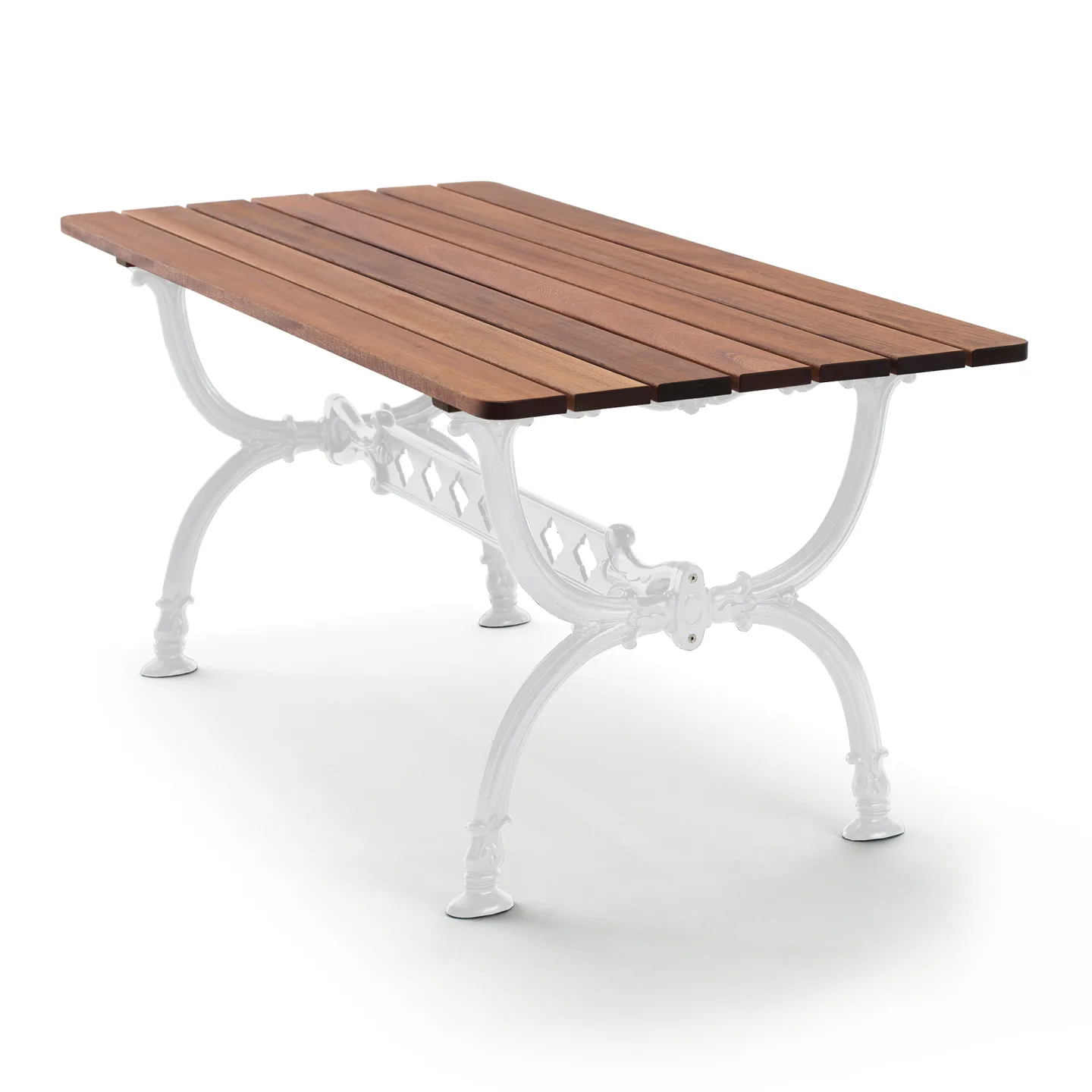 Byarums Bruk - Bord Byarum - Oljad Mahogny/Vitlackerad Aluminium - Matbord utomhus
