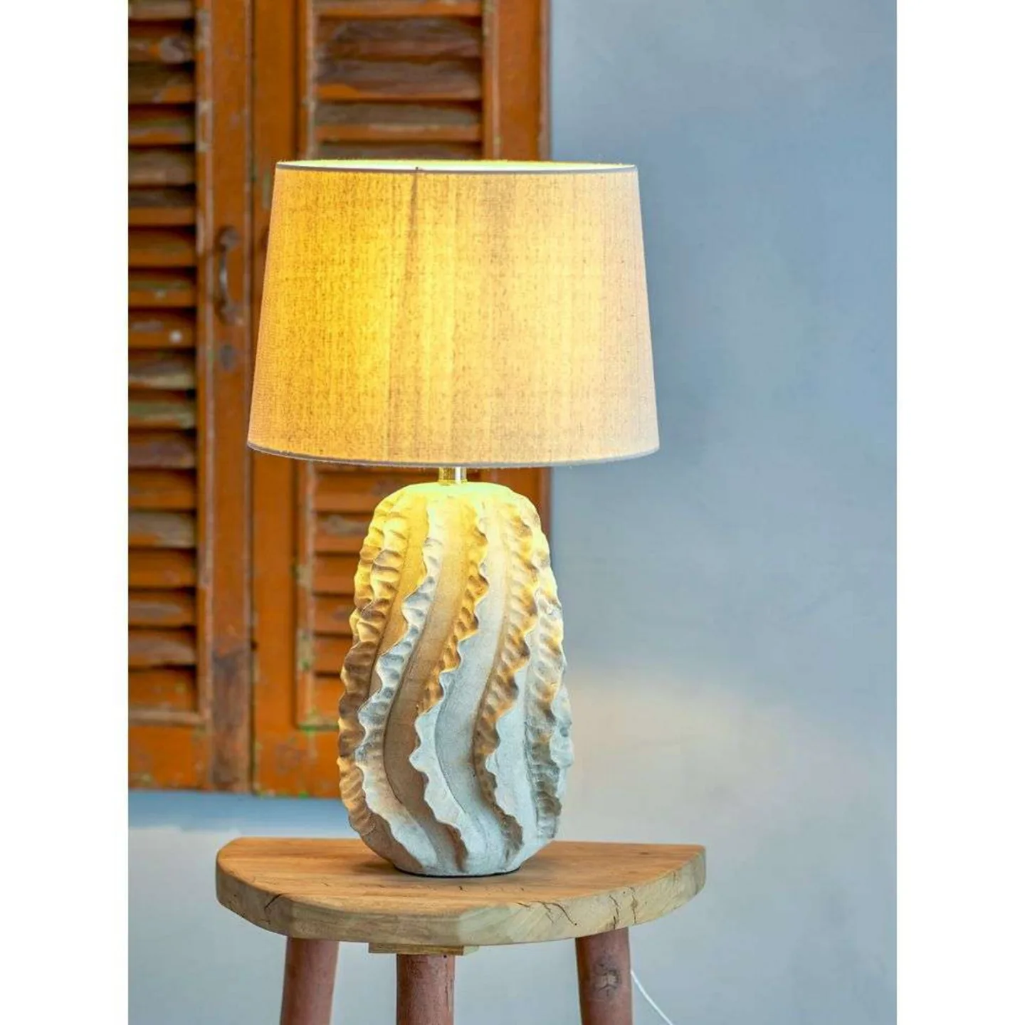 Natika Bordlampe Nature - Bloomingville - Stue - Stoff / Tekstil
