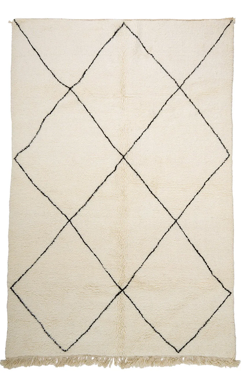 Kelim-teppe Marokkansk Beni Ourain 200 x 305 cm (Størrelse: 200 x 305 cm)