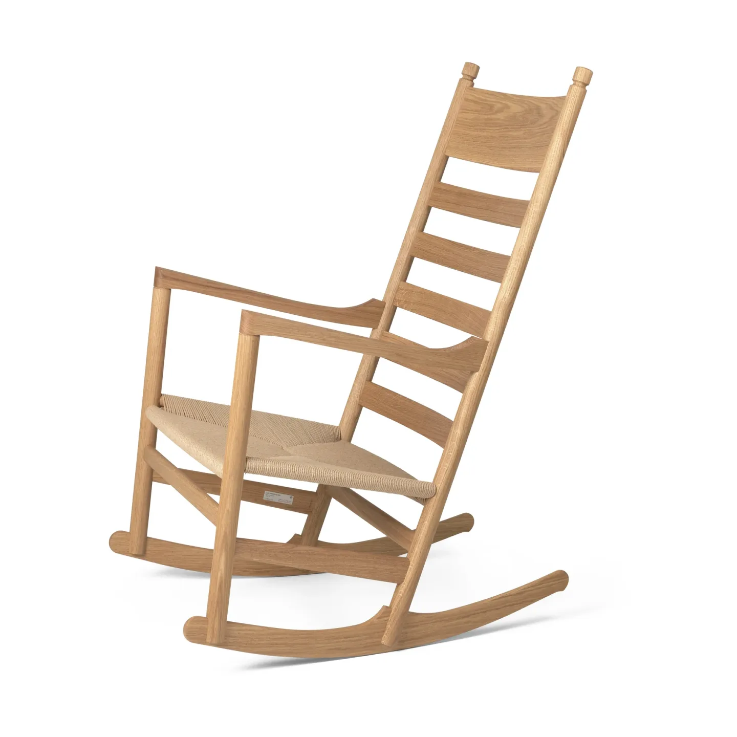 Carl Hansen & Søn CH45 gungstol Vitoljad ek-naturflätad