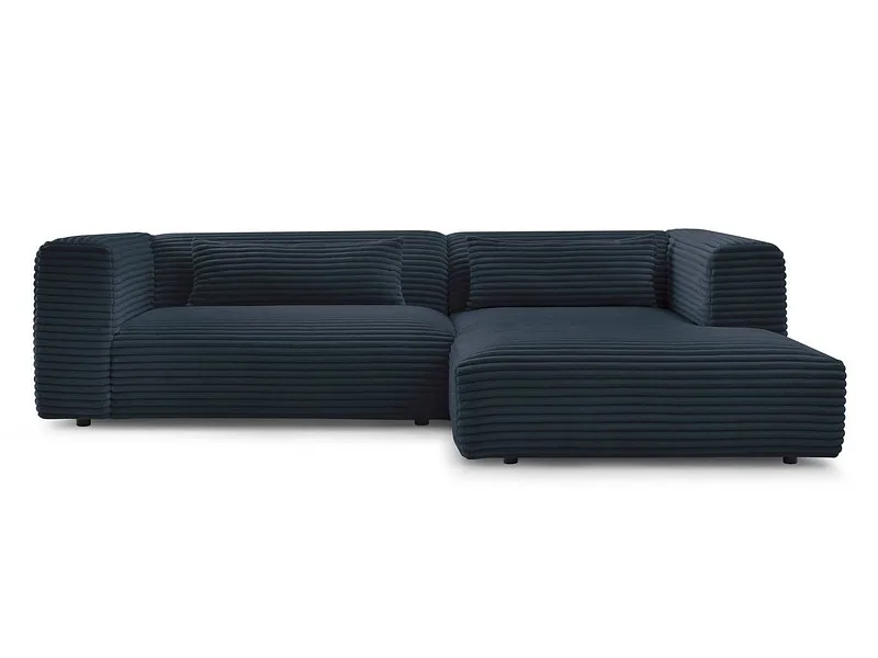 Ecksofa BOBOCHIC HARRY Cord-Stoff dunkelblau