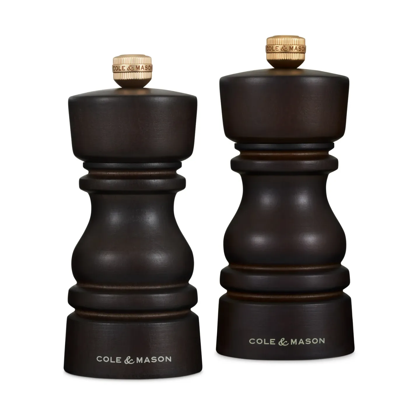 Cole & Mason London Salz- und Pfeffermühlenset 13 cm Chocolate