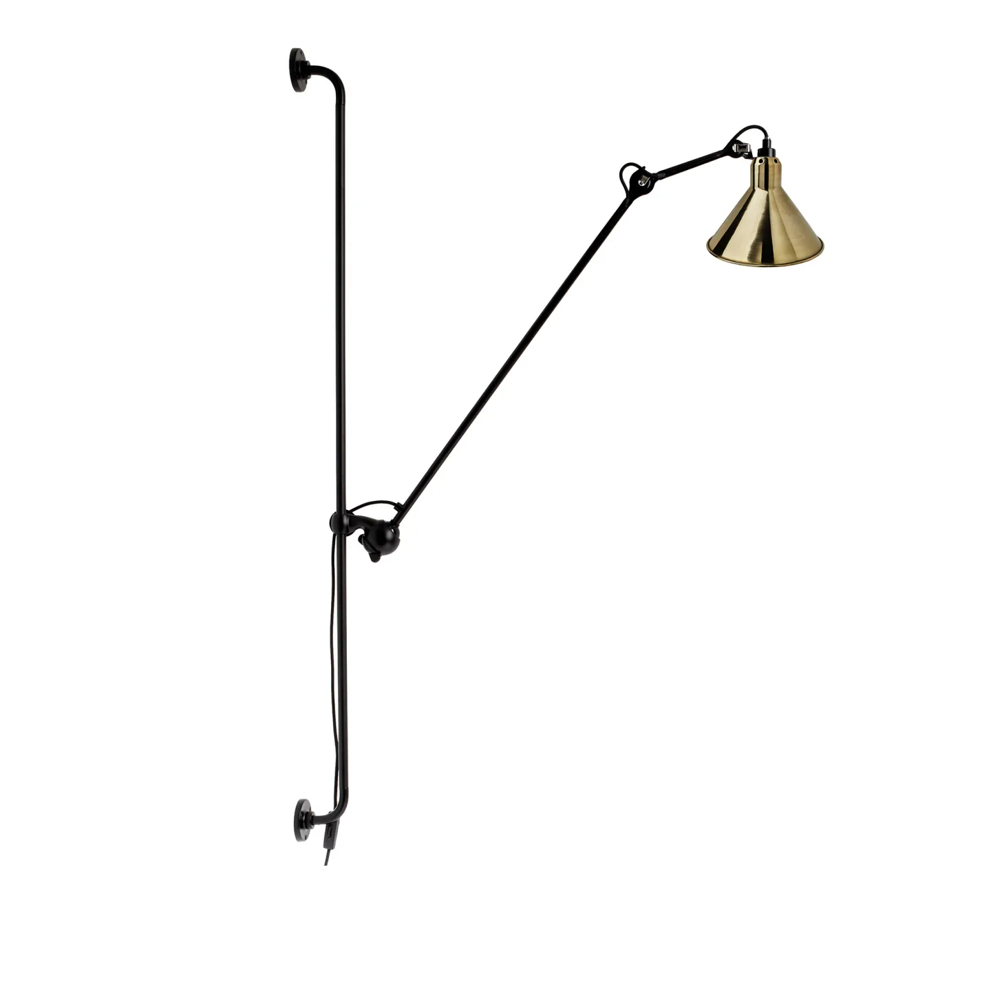 DCWéditions - Lampe Gras No214 - Conic, Mässing - Vägglampor - Bernard-Albin Gras - Guld - Metall