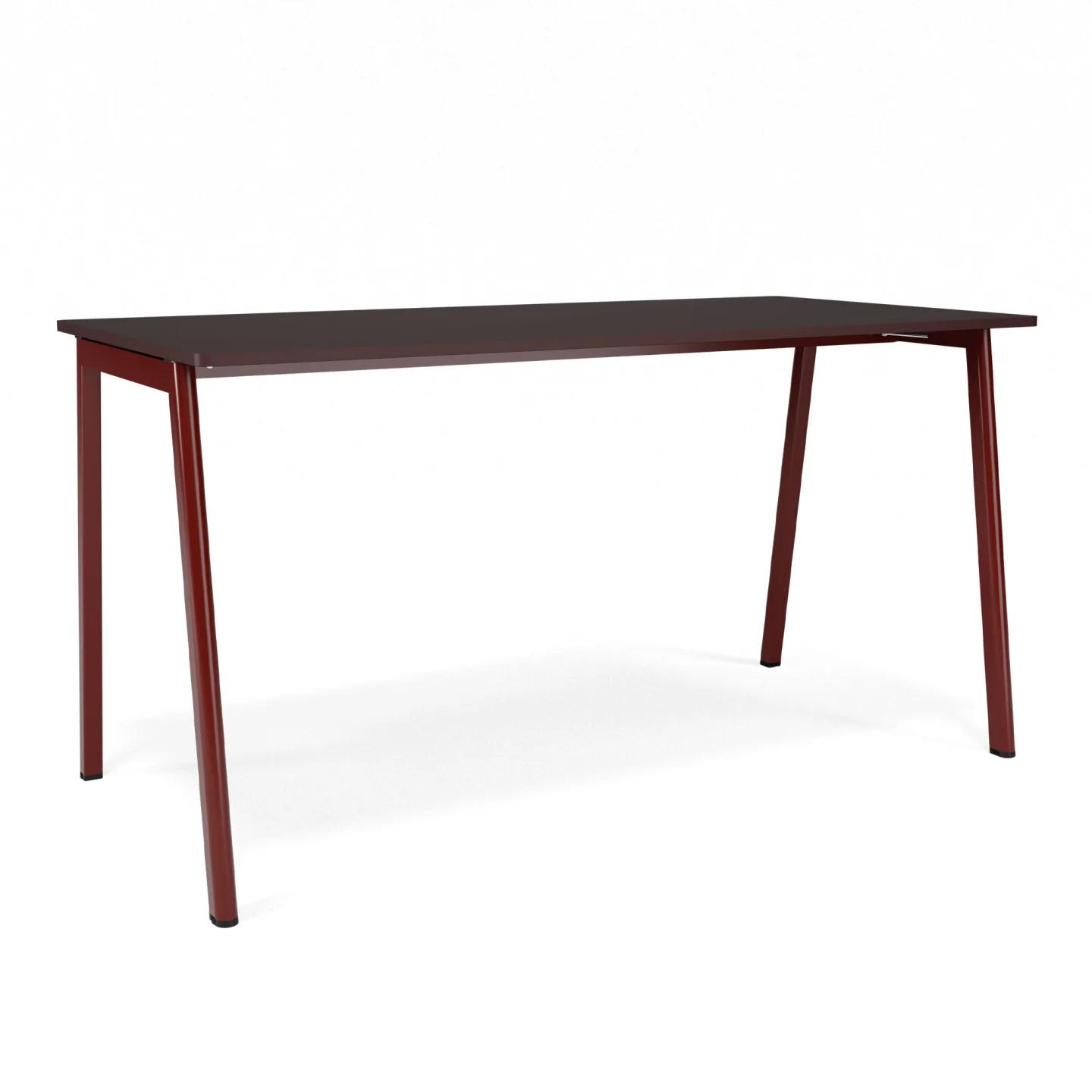 Montana - Moser table. Matbord, fällbart stativ. Linoleum(forbo 4154): burgundy. Ben: blackred - Matbord - Kasper Mose - Röd