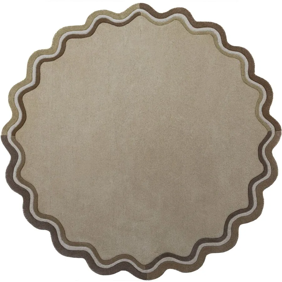 Teppich Ladora Natur 100% Wolle 180 x 180 cm